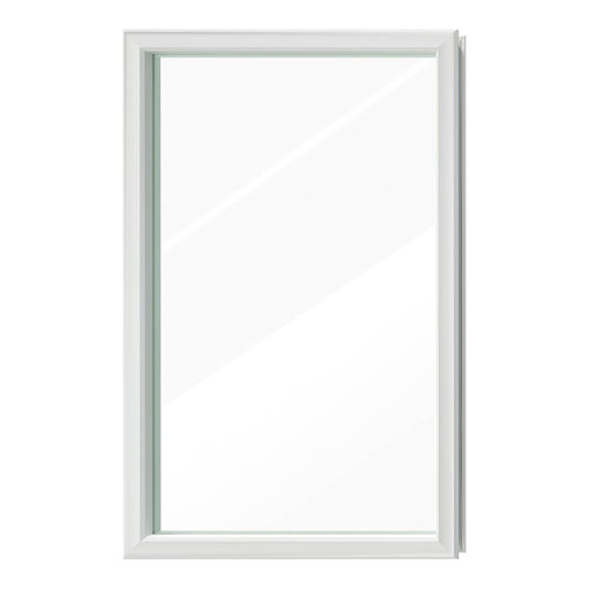 Lakenyon Entry Door Glass Inserts Replacement, 22" x 36", 1-Lite Clear Tempered Glass Insert Kit with White Frame, for Exterior Front Door.
