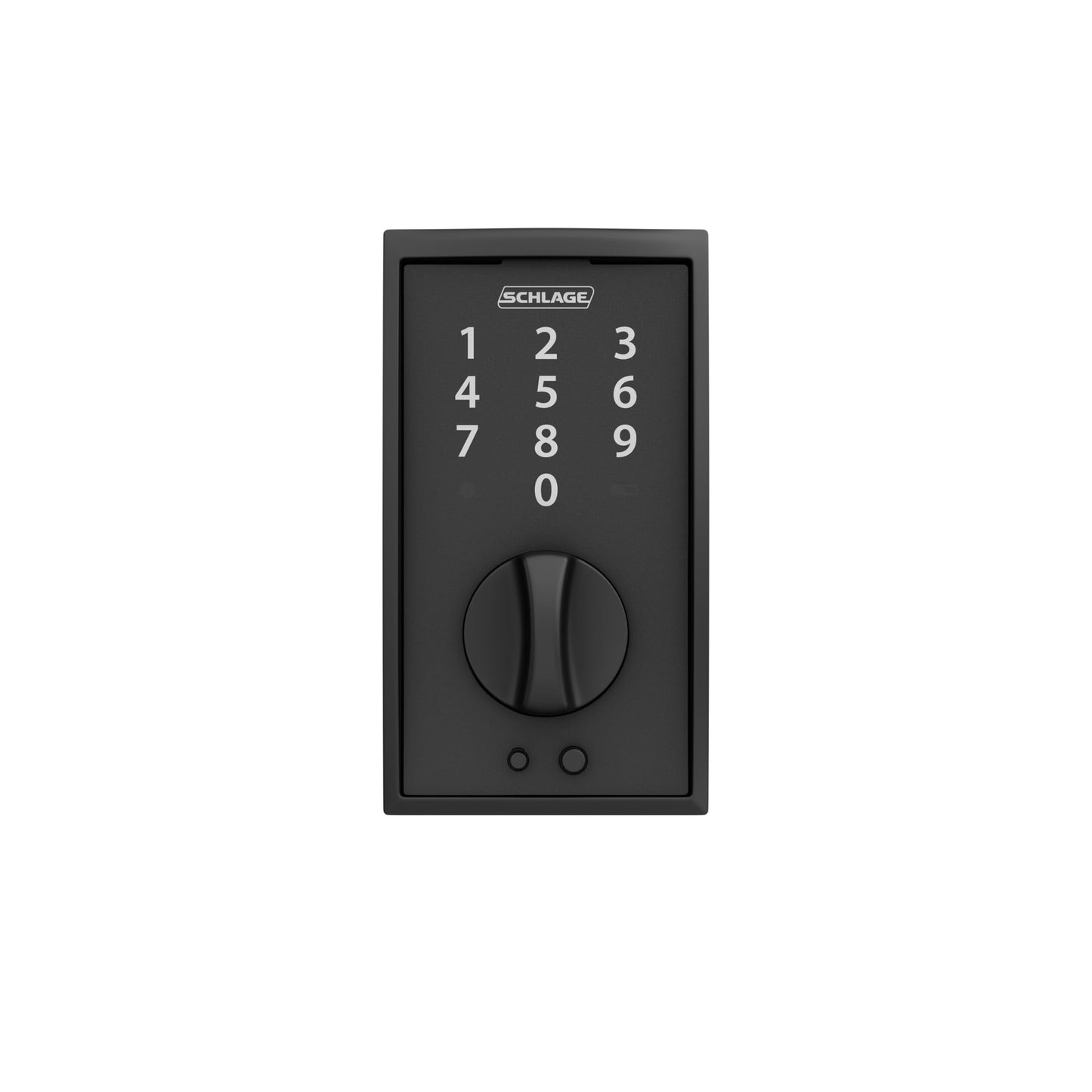 SCHLAGE BE375 CEN 622 Touch Keyless Touchscreen Electronic Deadbolt Lock, Matte Black