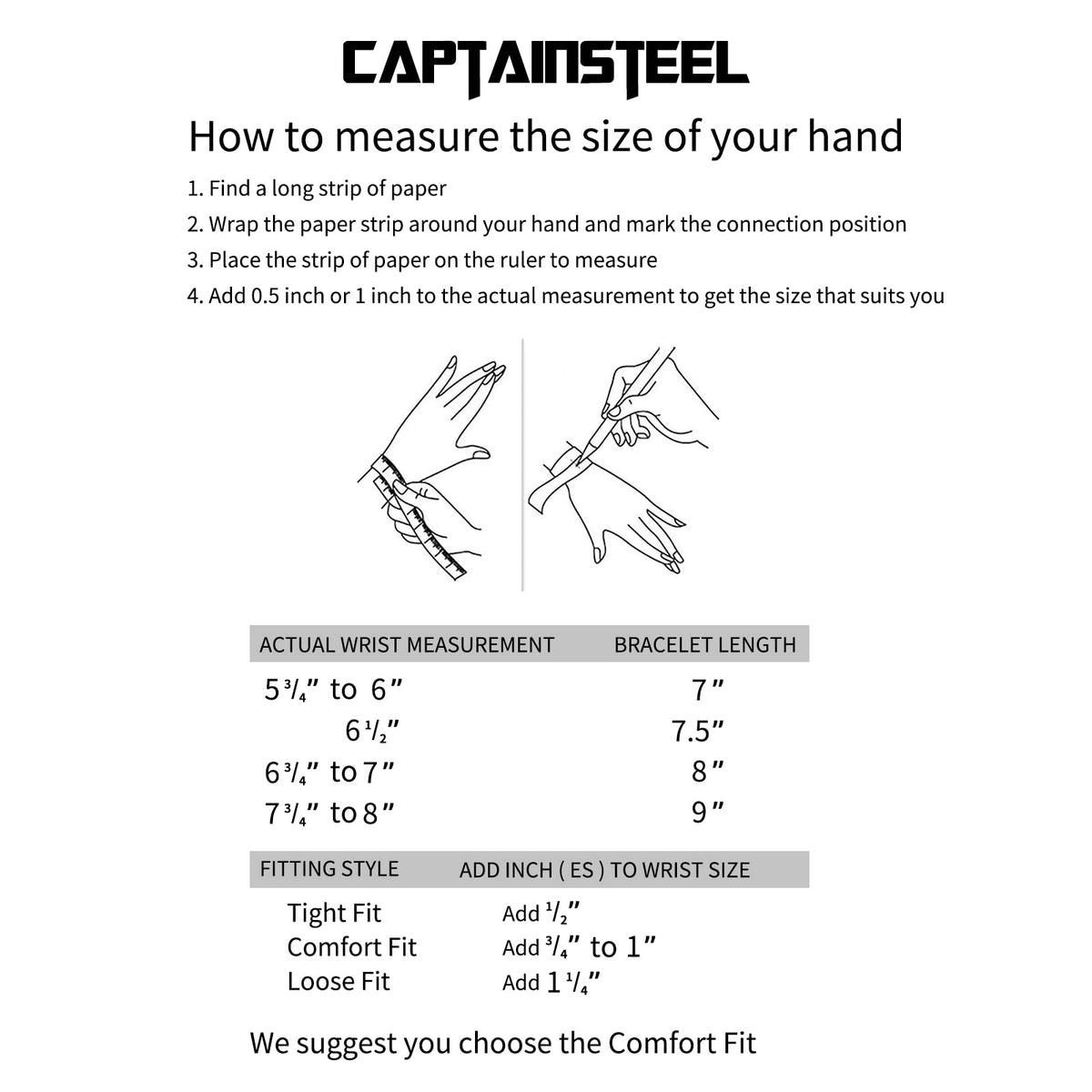 CaptainSteeL Cuban Bracelet for Men and Women, 7/7.5/8/9inch Stainless Steel Bracelet, Gold Plating/Stainless Steel Fashion Jewelry Bracelet, Holiday Gift with Flannel Bag