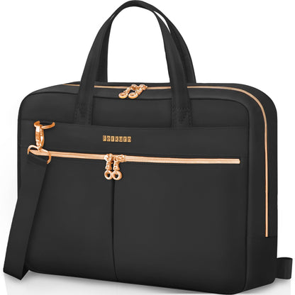 Ferkurn Laptop Bag Case 15 15.6 16 inch Briefcase for Women Men Compatible with 15"/16" MacBook Pro/Air M3/M2/M1, 15" Surface Laptop 6/5/4 Book 3/2, XPS 15, HP Pavilion, Acer, ASUS, Samsung,Black