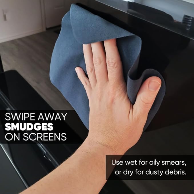 Microfiber Wholesale Premium TV Screen Cleaning Cloth Black | 14”x14” | 3pk |