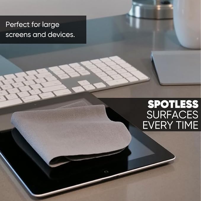 Microfiber Wholesale Premium TV Screen Cleaning Cloth Black | 14”x14” | 3pk |
