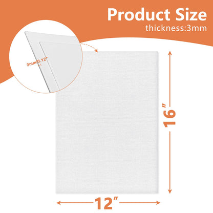 5 Packs Canvas for Painting - 30 x 40 cm(12" x 16"), Blank Canvas Panels Board for Acrylic Painting, Oil Paint & Wet Water Art Media, Canvases for Professional Artist, Hobby Painters & Beginners