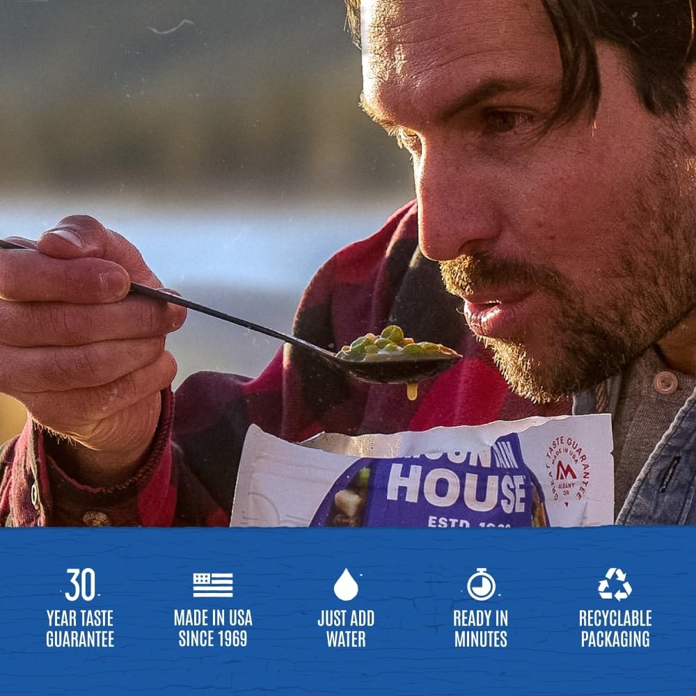 Mountain House Mexican-Style Adobo Rice & Chicken | Freeze Dried Backpacking & Camping Food | Gluten-Free | 2 Servings