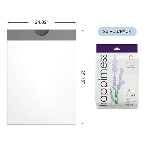 happimess 13.2 Gallon Drawstring Trash Bags, Lavender Scent, Heavy Duty MDPE