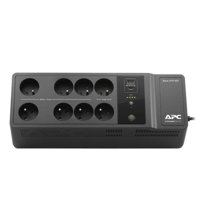 APC Back-UPS "Essential" BE850G2-FR - Surge Arrester UPS with 850VA Battery Backup (8 Outlets, Surge Protector, 2 USB Fast Charging Ports, Type-A and Type-C)