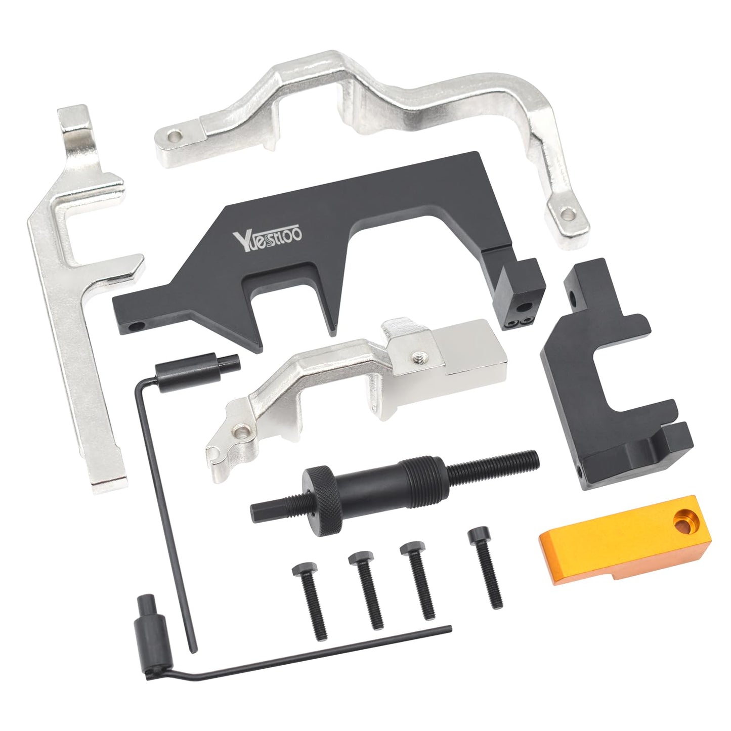 Yuesstloo Camshaft Alignment Timing Tool Kit, Engine Locking Timing Tool Compatible with BMW Mini Cooper N12 N13 N14 N16 N18 Peugeot 1.4 1.6, with Case & Gloves, 117 440, 119 340, 119 590, 496 709