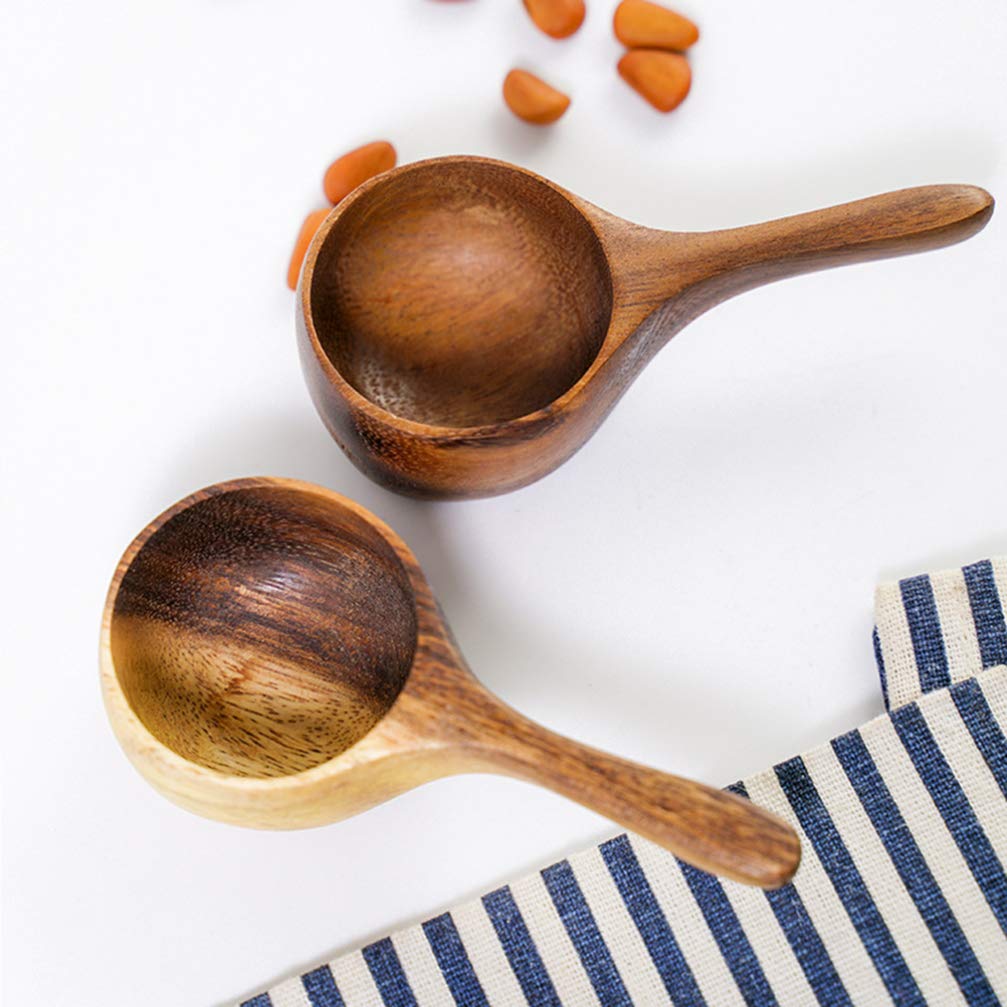 Wooden Measuring Spoon Coffee Beans Ground Spoon Tablespoon Scoop Wooden Kitchen Soup Spoon Scale Teaspoons Kitchen Baking Utensils