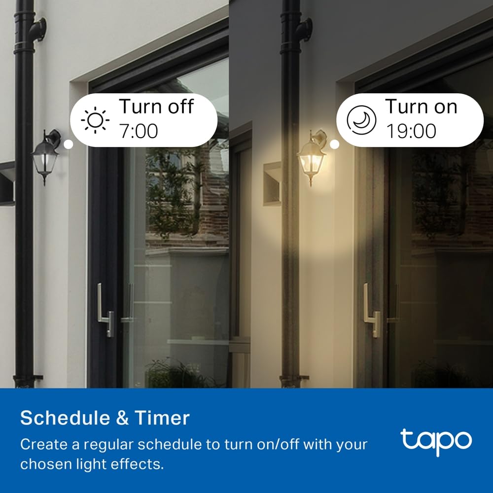 Tapo L430C(4-Pack) Smart Bulb, Alexa Light Bulbs, E14, LED Light Bulb, 470 Max Lumens, Dimmable, Colour Changing Light Bulb, Auto Biorhythm,Music Sync,Voice/APP Control,Schedule & Timer