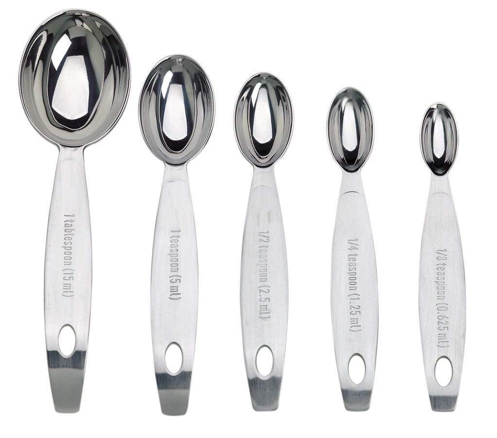 Cuisipro Stainless Steel Measuring Spoon Set Silver, Standard