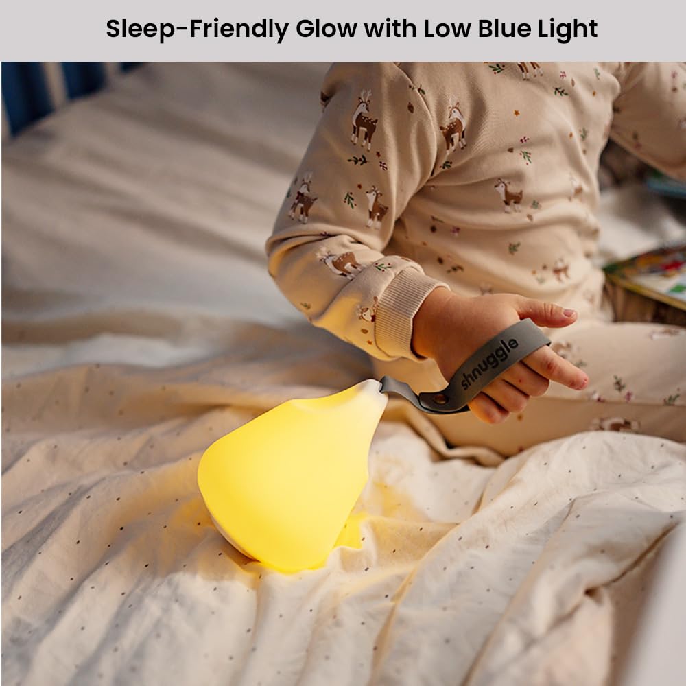 Shnuggle Moonlight Baby Night Light & Room Thermometer Dock | Rechargeable & Portable | Newborn Essentials Nightlight for Better Sleep & Comfort | Perfect Baby Gift