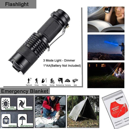 EILIKS Survival Gear, Emergency Survival Kit and Equipment 23 in 1, Cool Top Gadgets Gifts for Men Women Valentines Birthday Fathers Day, Christmas Stocking Stuffers, Camping Accessories