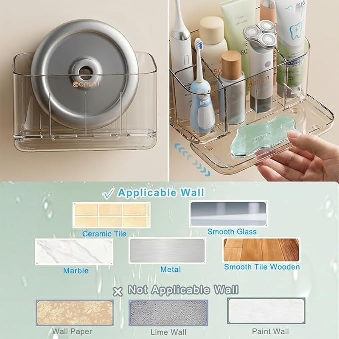 Toothbrush Holder for Bathroom Wall Mounted, 5 Slots Acrylic Toothbrush and