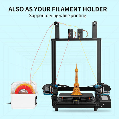 3D Printer Filament Dryer, Sovol SH01 Filament Dehydrator Spool Holder, Dry Box for Keeping Filament Dry During 3D Printing, Compatible with 1.75mm, 2.85mm PLA PETG TPU ABS Material