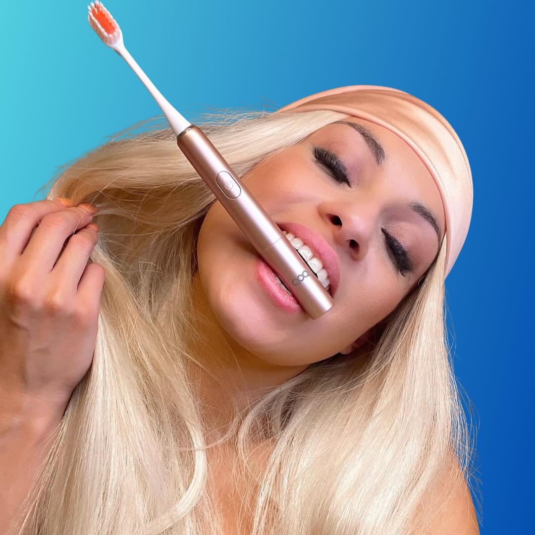 Go Plus Sonic Toothbrushes for Adults w/Electric Toothbrush Case - Electric Toothbrush for Adults & Kids - Sonic Toothbrush w/ 2 Speeds - 18000-24000 Vibrations Per Minute (Silver)