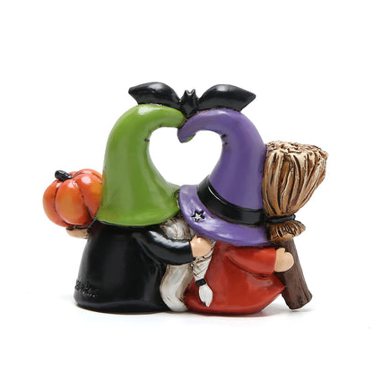 Hodao Halloween Gnomes Decorations Handmade Scandinavian Gnome Ornaments Halloween Gnomes Figurines Home Decor Pumpkin Office Table Decorations Bat Decor