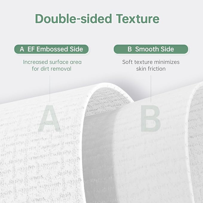 MATERN'ELLA Disposable Face Towels XL Ultra Soft Biodegradable Dry Wipes