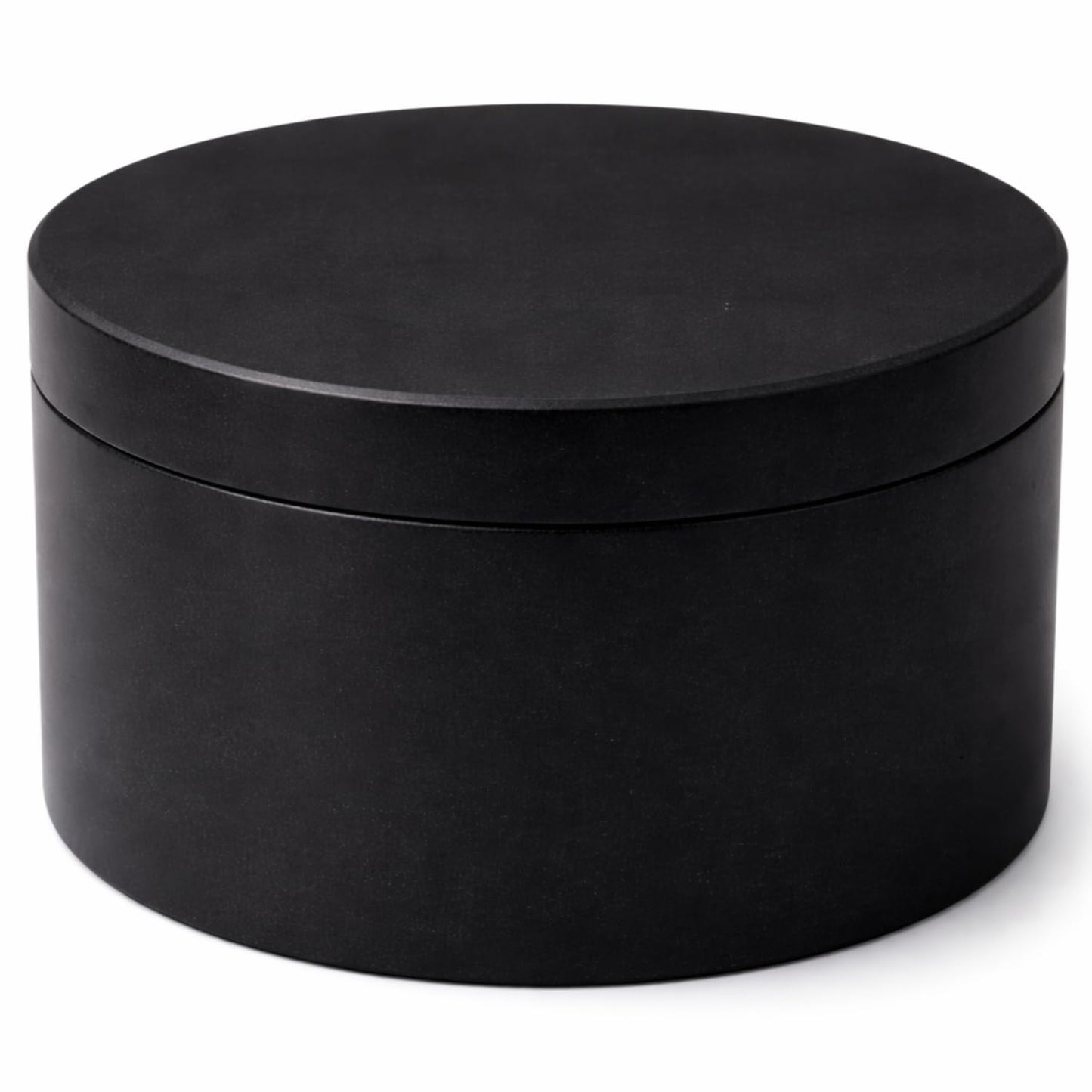 KC KULLICRAFT Unique Salt and Pepper Box Elegant Round Marble Black Salt Box With Lid For Salt, Spice and Herbs Storage. Perfect Container To Store (3.5 X 3.5 X 2 INCH)