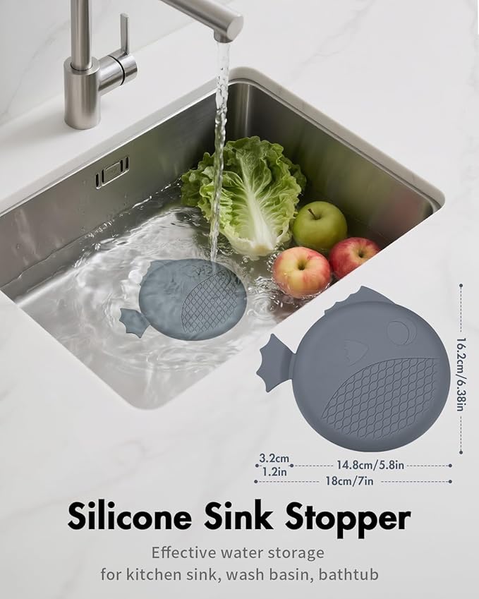 Sink Strainer with Stopper, Wokdada Revolutionary Clog-Free Food Catcher