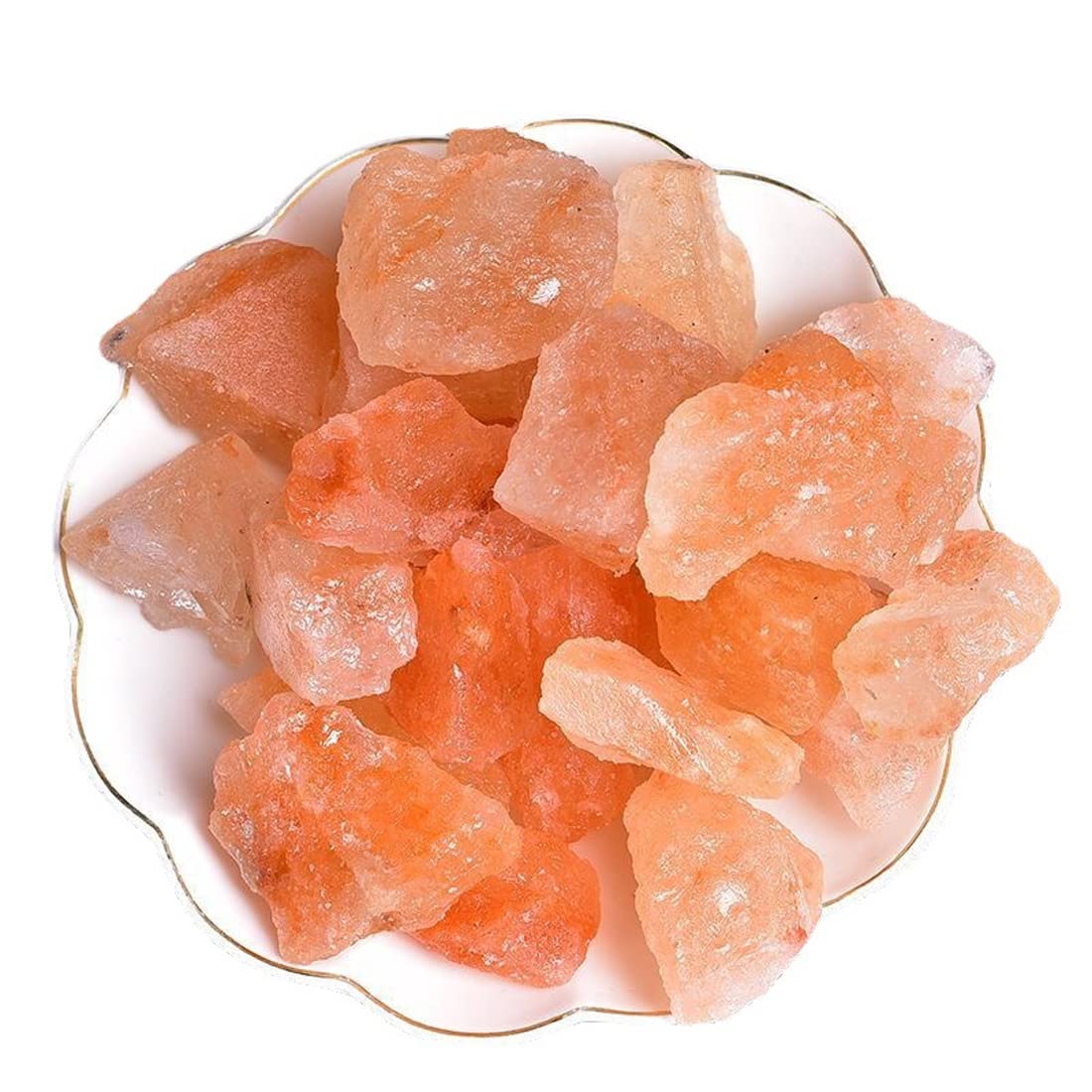 Himalayan Salt Stone Raw Crystals, Large 1.25-2.0" Healing Crystals Natural Rough Stones Crystal for Tumbling, Cabbing, Fountain Rocks, Decoration, Polishing, Wire Wrapping, Wicca & Reiki
