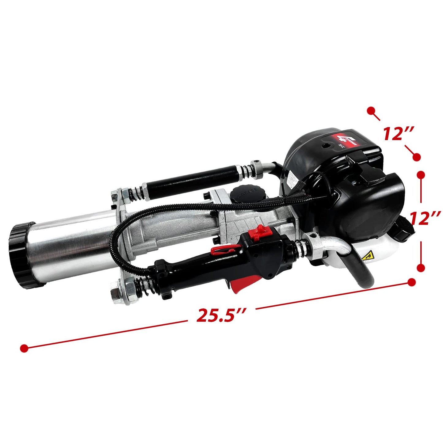 4 Stroke Gas Powered T Post Driver Hammer Drills, 37.7CC Air Cooling Single Cylinder Gasoline Petrol Fencing Tool with 3 Post Driving Head with 45mm,55mm,88mm plle sleeve