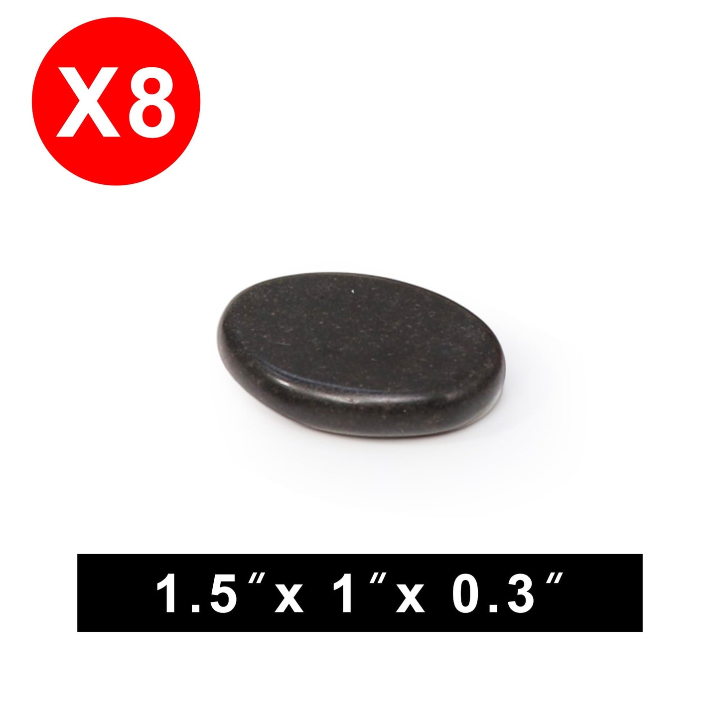 8-Piece Basalt Hot Stone Set for Toes – Natural Black Massage Stones for Spa, Relaxation & Healing – Skin Care Heating Tools for Foot Therapy