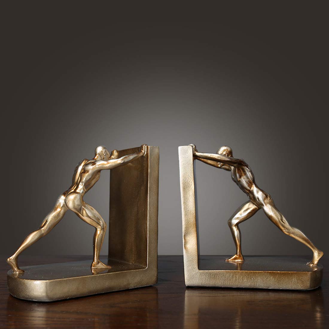 Home Decorative Man Bookshelf Bookends,Art Bookend, Book Ends,Bookend Supports, Book Stoppers, Set of 2