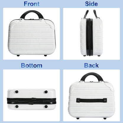 JZRTravel 14-Inch Makeup Train Case Hardshell PC+ABS Travel Cosmetic Organizer, Makeup Storage Box for Toiletry Durable Portable Gifts for Women.