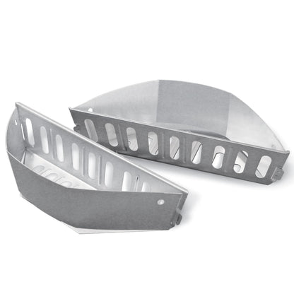 Weber Charcoal Baskets (Set of 2), Made of Robust, galvanised Steel, Ideal for Direct & indirect Grilling with Charcoal/briquettes, Suitable for All 47cm Charcoal barbecues - Silver (7403)