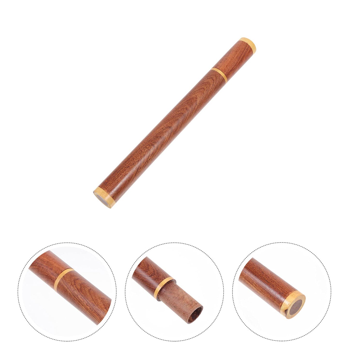 ARTIBETTER 3-Pack Smooth Natural Incense Tube Holder Set Compact 9.44In Wooden Incense Stick Storage Canisters with Simple Lid for Home Decor Meditation and Aromatherapy