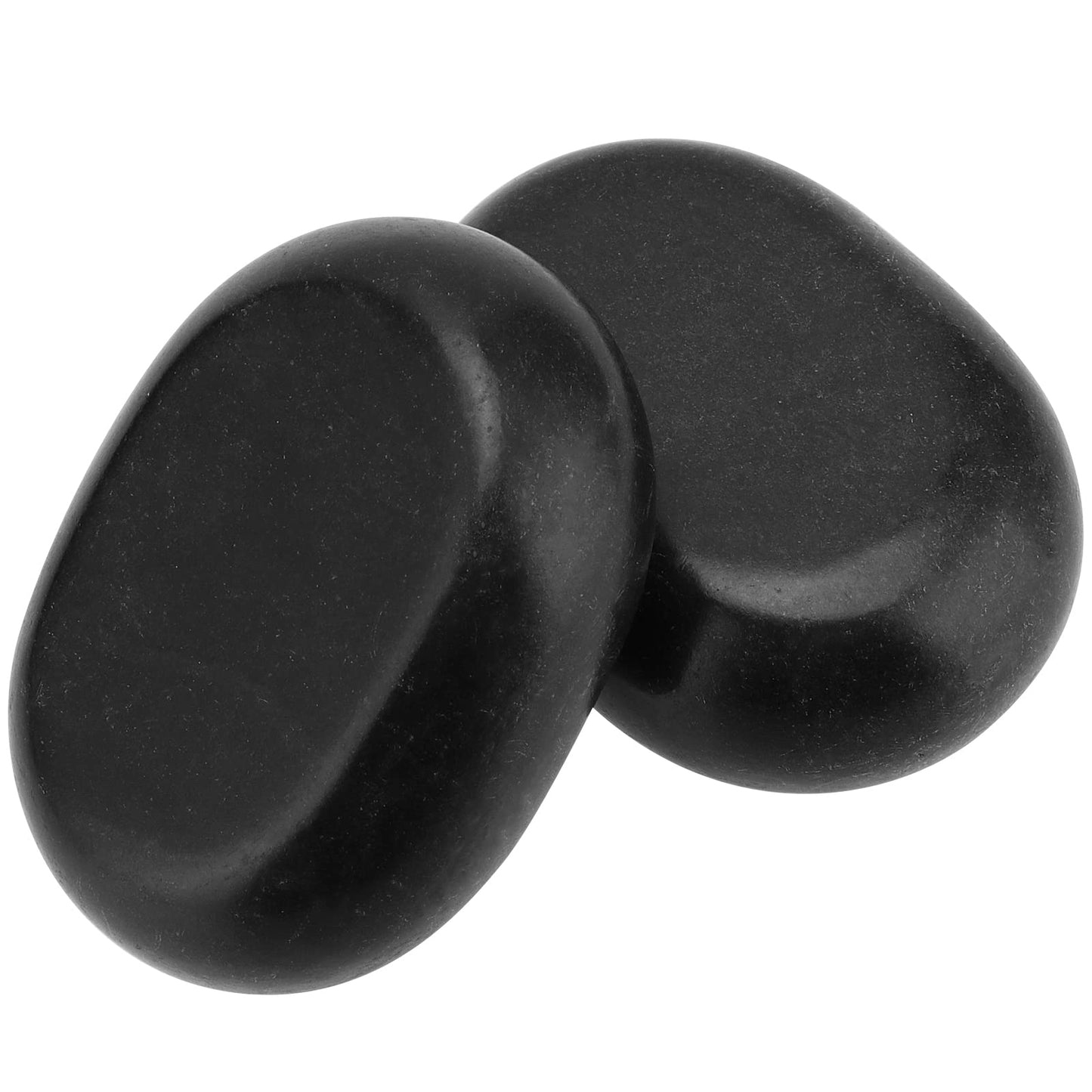 SEHOI 10 Piece 3 Inches Large Basalt Hot Stones, Hot Massage Stones Set, Natural Basalt Hot Rocks Warmer Stone for Professional/Home Spa, Therapy, Relaxation, Healing, Black