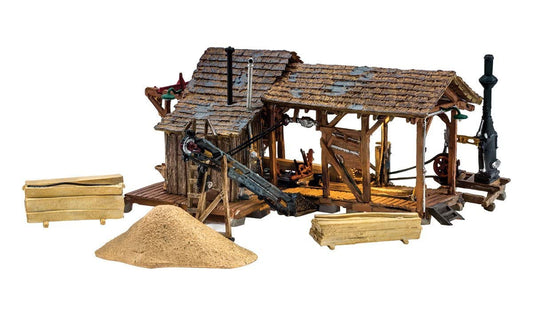 Woodland Scenics Landmark Structures Built & Ready Buzz's Sawmill, HO Scale