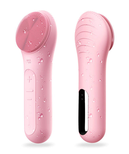 NågraCoola Electric Facial Cleansing Brush - Waterproof and Rechargeable, Exfoliates, Cleanses and Massages Skin - Light Blue