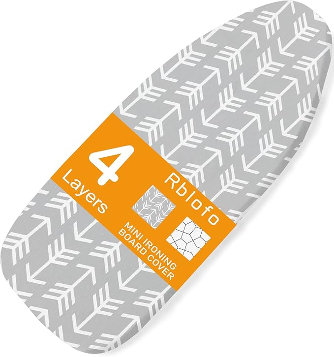 12 x 32 Tabletop Ironing Board Cover and Premium Heavy Duty 4 Layer Pad Extra