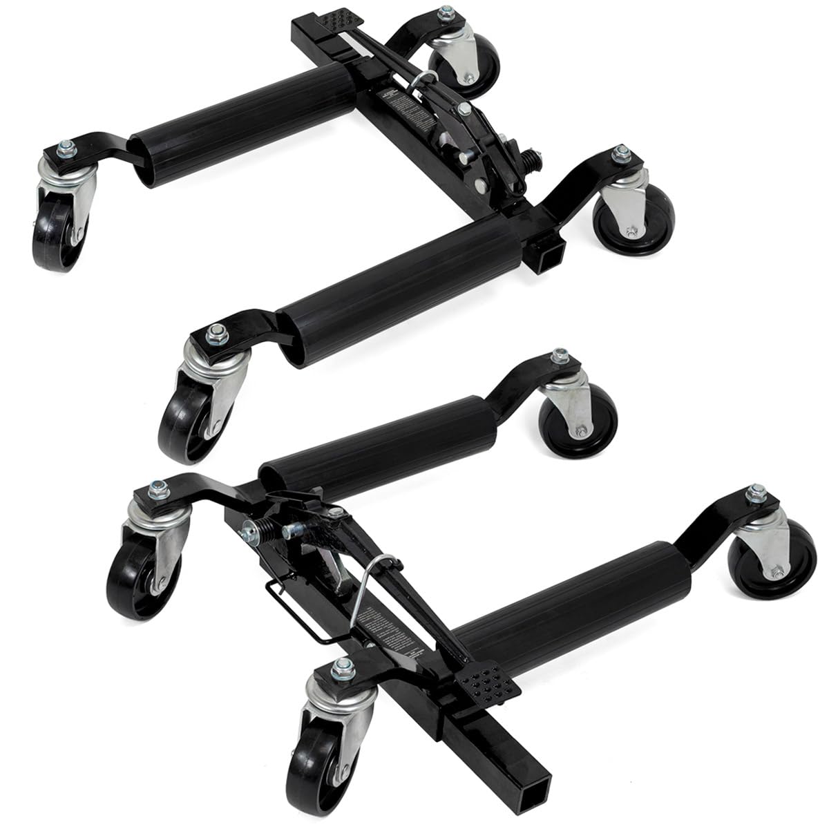 Stark USA Set of (2) Truck Car Wheel Moving Dolly Ratchet Type Auto Tire Mechanic Lift Wheel Dolly Car Skates Vehicle Positioning Mechanic, 2-Pieces
