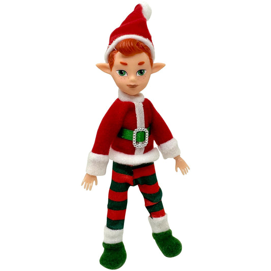 The Original Elf Christmas Dolls, Mini 5.5" Christmas Elf Doll, Toy for Kids or Décor, Toy Elf Dolls, Poseable Little Shelf Sitters with Dangling Legs