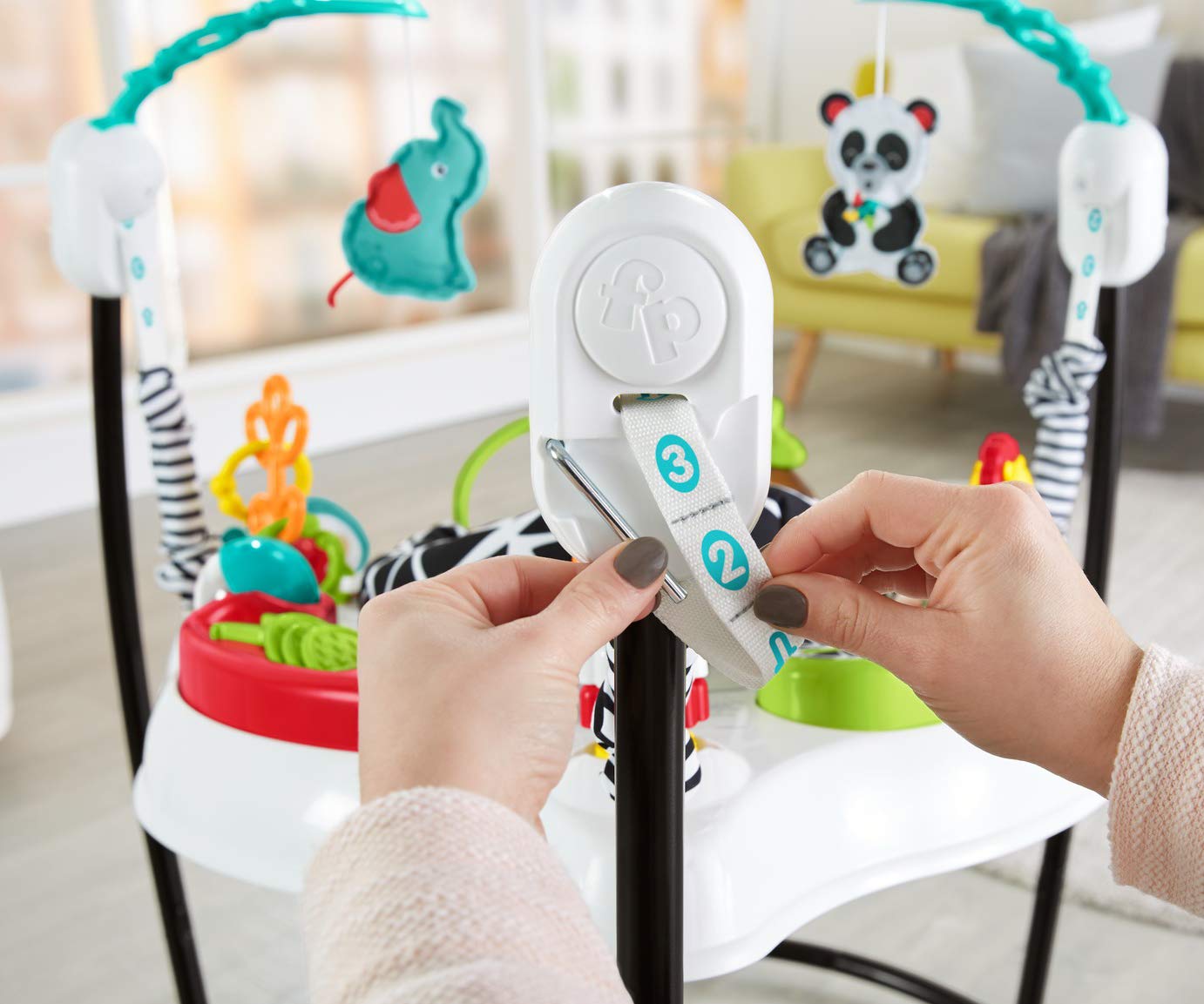Fisher-Price FWY41 Animal Wonders Jumperoo Music, White, 1 Count (Pack of 1)
