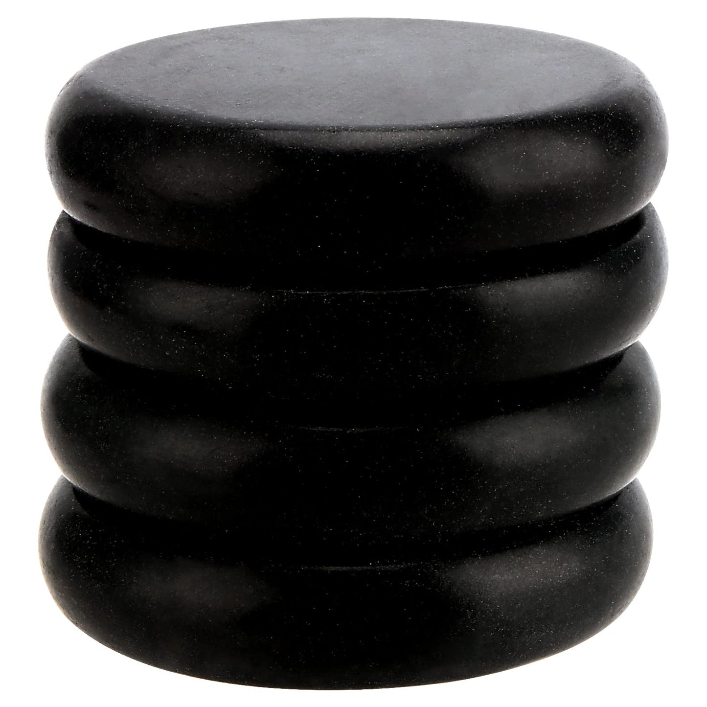 SOUJAP 16 Pack 3.15 Inch Basalt Massage Stones, Large Massage Hot Round Stones, Black Essential Basalt Rocks for Relaxation, Home Spa