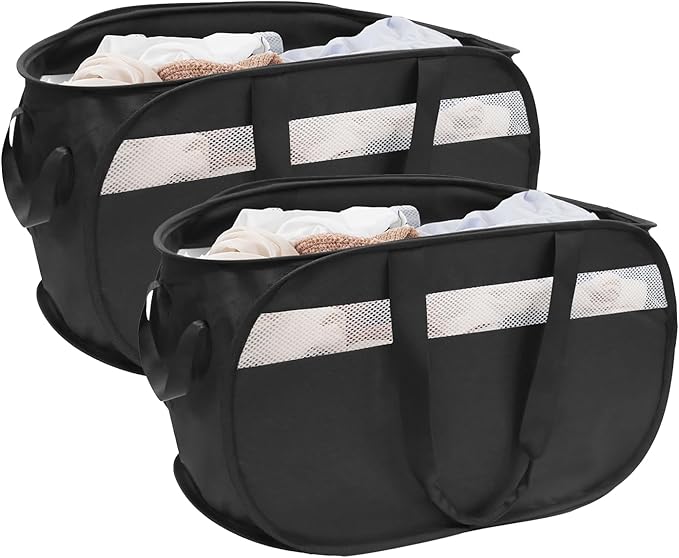 Collapsible Laundry Baskets, Foldable Tear Proof Pop Up Hamper