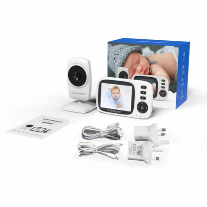 Babystar Baby Monitor with Camera and Night Vision,3.2inch Screen Wireless Video Baby Monitor with Rechargeable Battery, VOX Mode, Temperature Monitoring,Two-Way Audio,Soothing Sounds & Lullabies