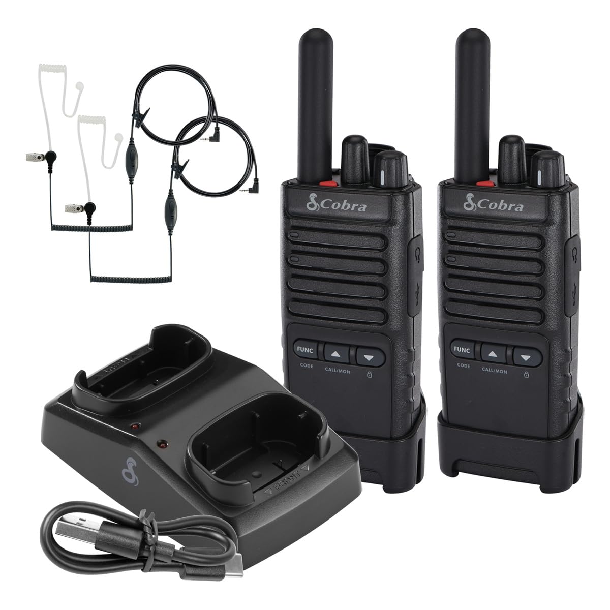 Cobra PX650 BCH6 - Professional/Business Walkie Talkies - Rechargeable, 300,000 sq. ft/25 Floor Range, Dust Protected and Splashproof (IP54 rating), Two-Way Radio Set (6-Pack)