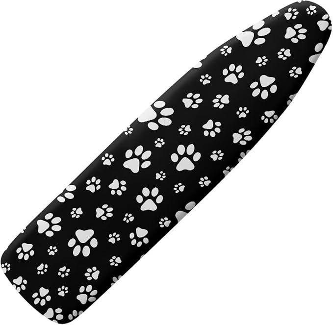 White Dog Paws Ironing Board Cover Heat Reflective Iron Pad
