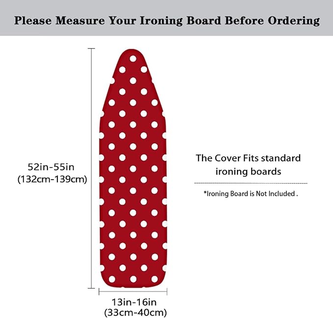 Polka Dots Ironing Board Cover and Pad Modern Design Standard Size Iron Pads