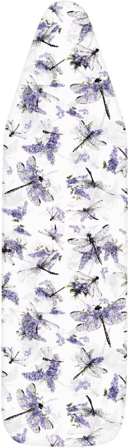 Purple Flowers Bird Ironing Board Cover and Pad Heat Insulation Covers Stain