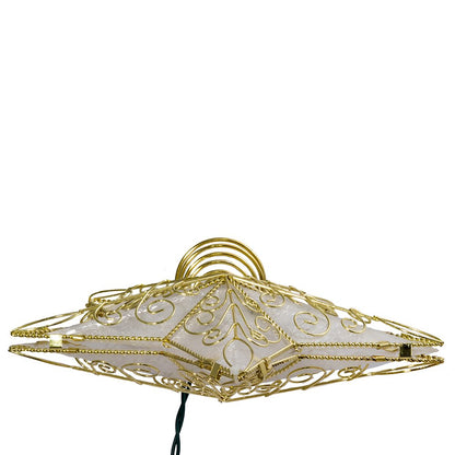 Kurt Adler 10 Light 8.5-Inch Gold Reflector Star Treetop