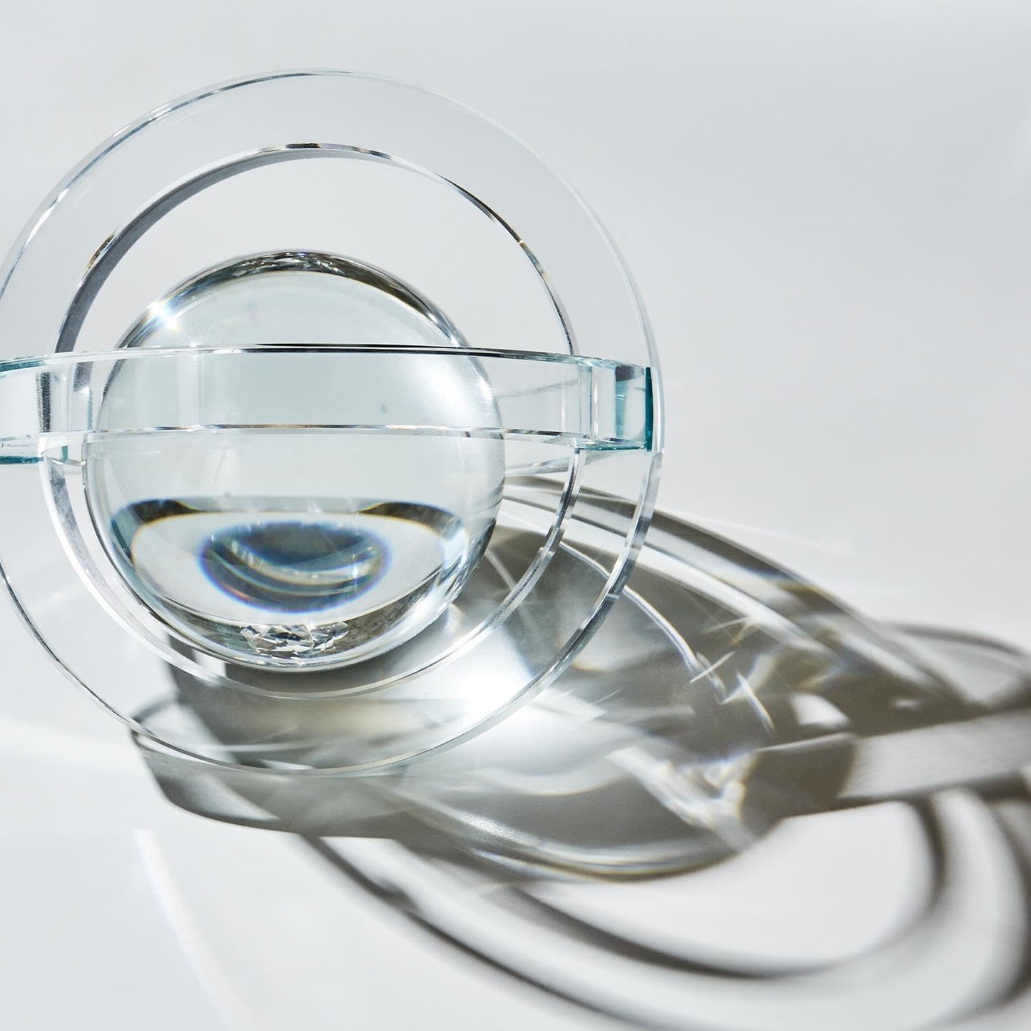 Two's Company Galaxy Crystal Paperweight Sculpture, Set of 2, Includes 2 Designs, Crystal Clear Glass, 5-inches Height