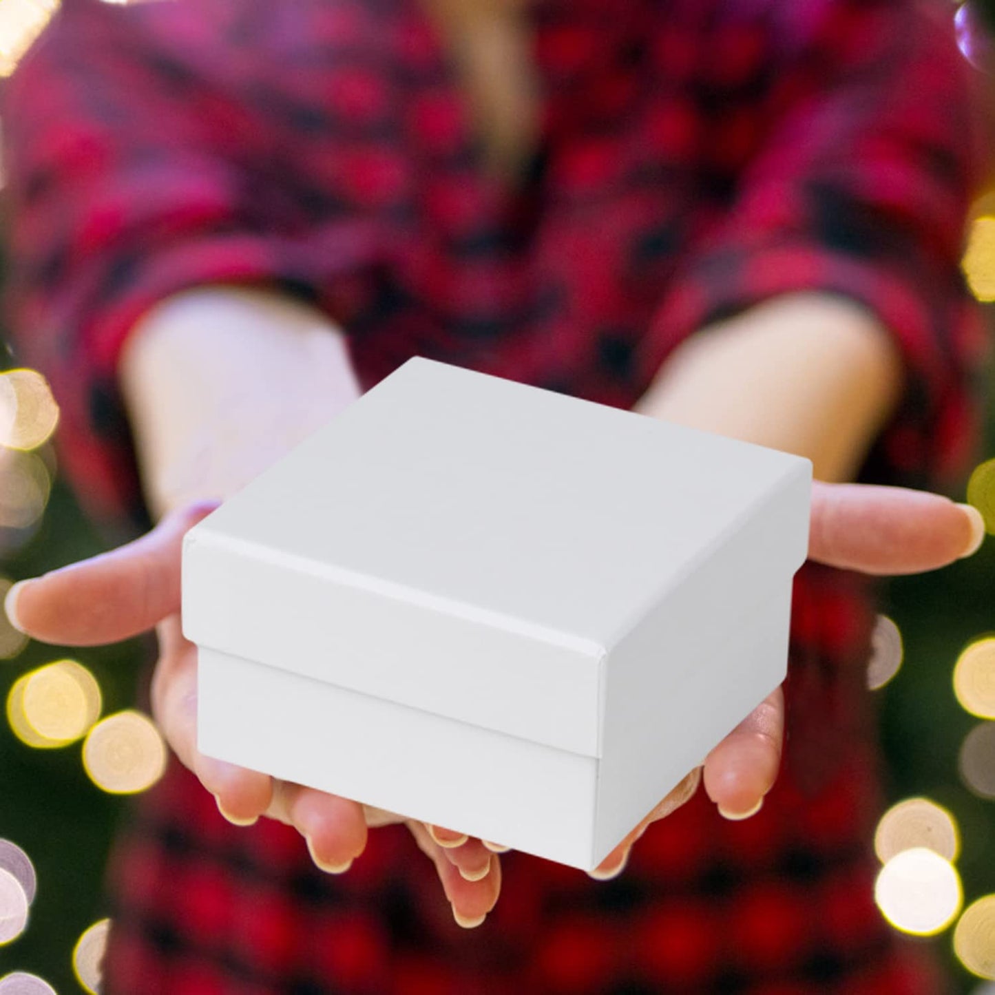 Oairse White Gift Boxes with Lids Nesting Gift Boexs for Presents Set of 4 Small White Gift Boxes for Flower Arrangements Paper Mache Boxes for Bridesmaid, Proposal, Wedding, Birthday, Party Favor