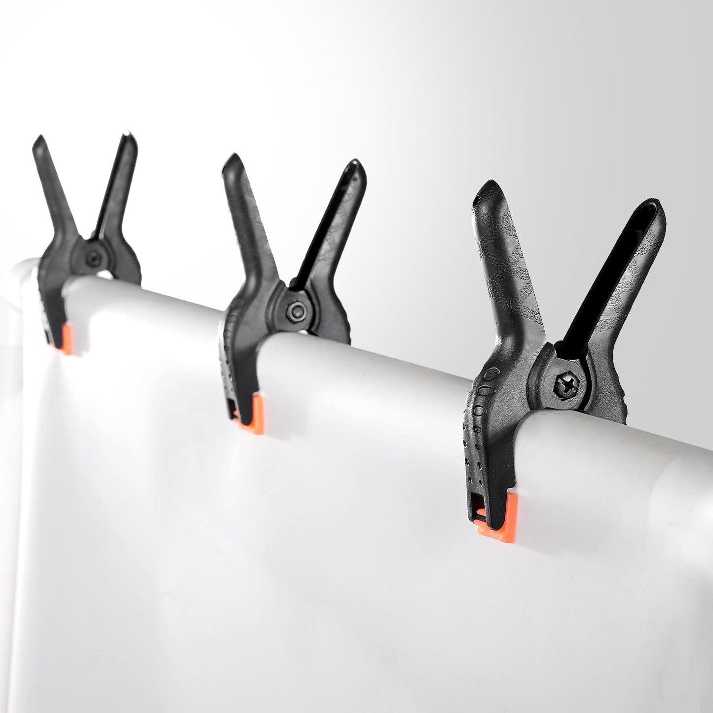 Rondauno Spring Clamps 12 Pack, 3.5 inch Spring Clips for Crafts & Professional Backdrop Clips, Heavy Duty Plastic Clamps for Woodworking