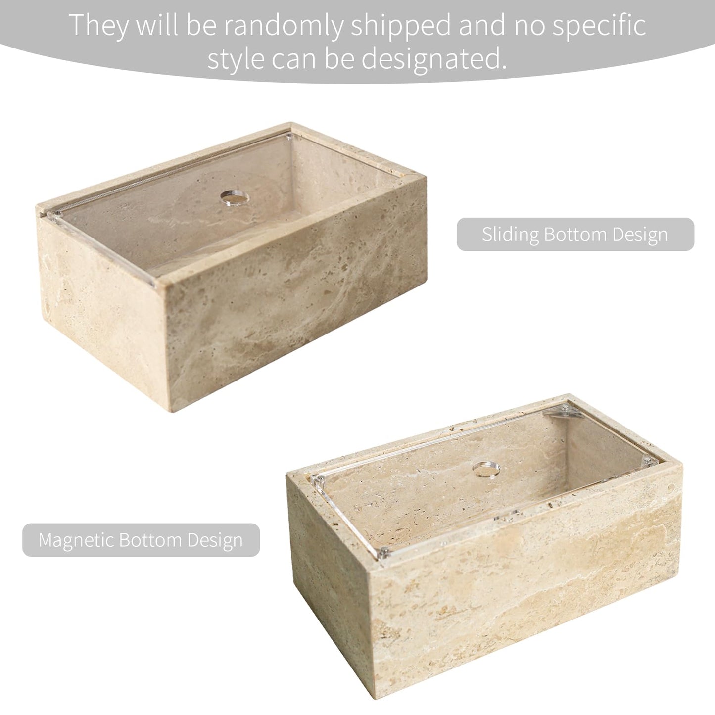 Noble and Light Luxury Natural Travertine Marble Household Tissue Box for Bathroom | Office | Desk | countertop | Vanity | Bedroom | Bedside Table |Beige