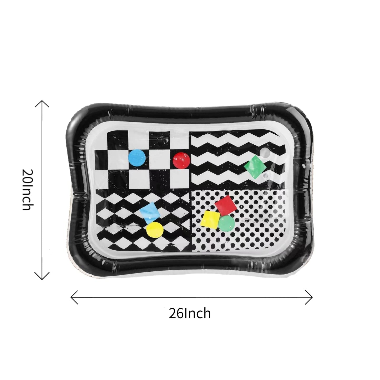 PandaEar 2 Pack Tummy Time Water Mat for Babies Toddlers, Inflatable Tummy Time Pillow Toys Baby Water Play Mats for Floor, Baby Sensory Water Mat for 3 6 9 Months Girls and Boys